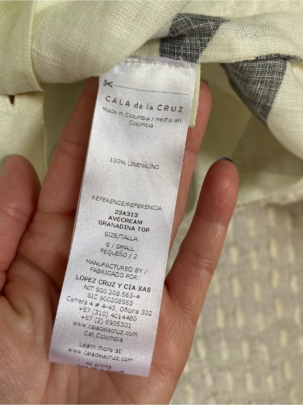 {Cala De La Cruz} Linen Front Tie Shirt - Picture 6 of 6